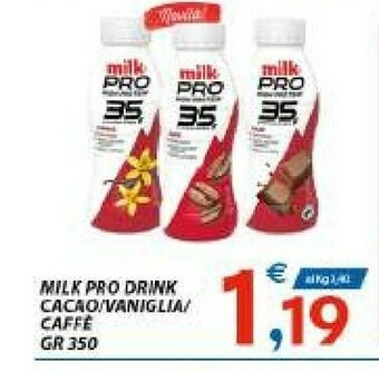 Vivo Supermercati Milk Pro Drink Cacao/ Vaniglia/ Caffe offerta