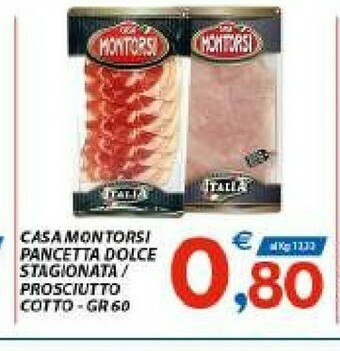 Vivo Supermercati Casa montorsi Gustose Tentazioni Prosciutto Cotto 60 G(ml) offerta