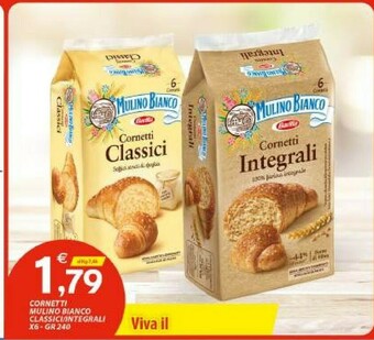 Vivo Supermercati Mulino Bianco Cornetti Classici 240 G(ml) offerta