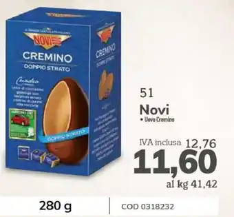 Carico Cash & Carry Novi Uovo Cremino 280 g offerta