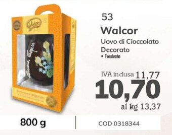 Walcor Uovo di Cioccolato Decorato 800 g