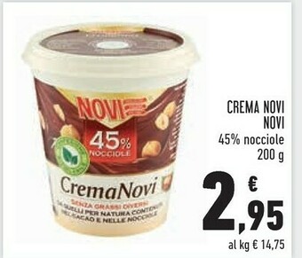 Conad Novi Crema 45% Nocciole 200 G(ml) offerta