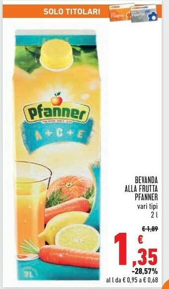 Conad Pfanner Bevanda Alla Frutta offerta