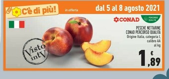 Conad Pesche Nettarine Conad Percorso Qualità offerta