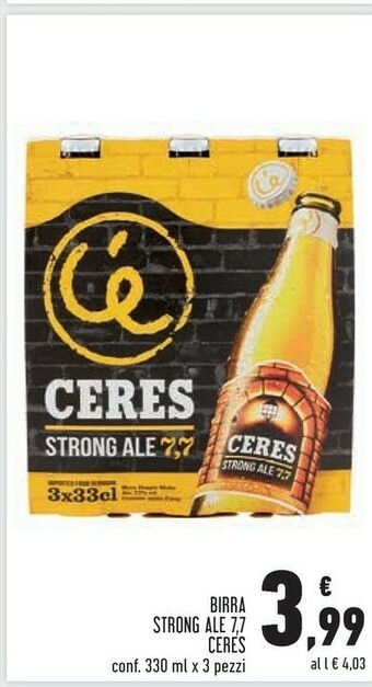 Conad Ceres Strong Ale 330 G(ml) offerta