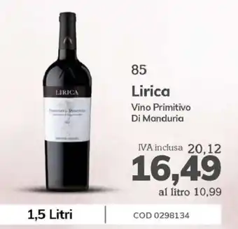 Lirica Vino Primitivo di Manduria 1,5 litri