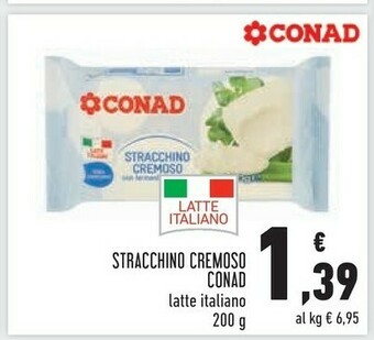 Conad Conad - Stracchino Cremoso Con Fermenti Lattici Vivi 200 G(ml) offerta