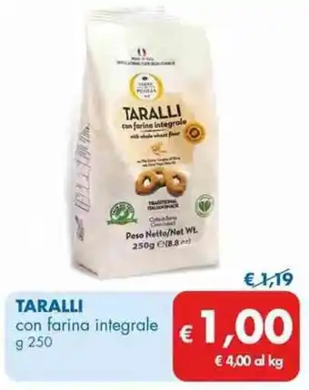 MD Discount Taralli con farina integrale g 250 offerta