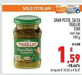 Conad Star GranPesto Alla Genovese Tigullio 190 G(ml) offerta