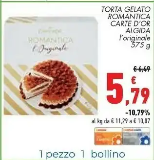 Conad Algida Torta Gelato Romantica Carte D'or L'originale offerta