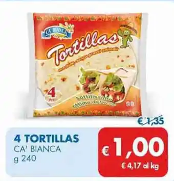 MD Discount Ca' Bianca 4 Tortillas g 240 offerta