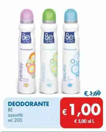 MD Discount Be Deodorante assortiti ml 200 offerta