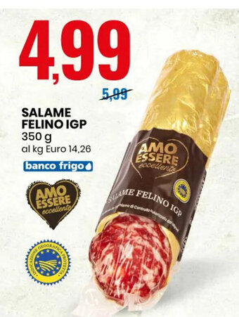 Eurospin Salame Felino IGP 350 g offerta