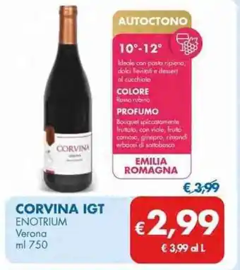 MD Discount Enotrium Corvina IGT Verona ml 750 offerta