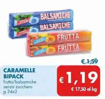 MD Discount Caramelle Bipack frutta/balsamiche senza zucchero g 34x2 offerta