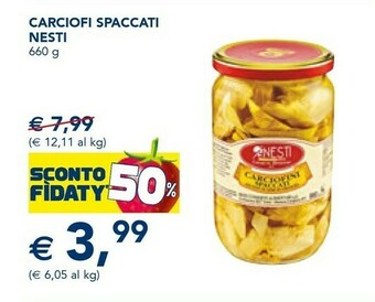 Esselunga Nesti - Carciofini Spaccati All'Olio Di Semi Di Girasole 660 G(ml) offerta