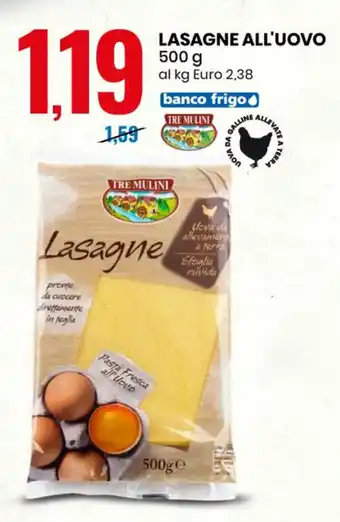 Eurospin Lasagne All'Uovo 500 g offerta