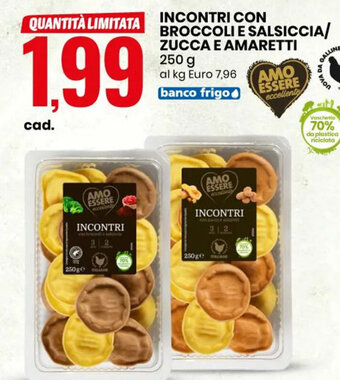 Eurospin Incontri Con Broccoli E Salsiccia / Zucca E Amaretti 250 g offerta