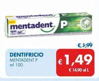 Mentadent P Dentifricio ml 100