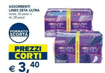 Esselunga Lines Seta Ultra Assorbenti offerta