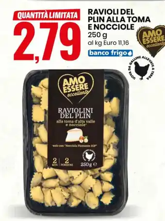 Eurospin Ravioli Del Plin Alla Toma E Nocciole 250 g offerta
