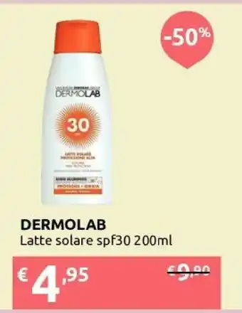 Ipersoap Dermolab Latte Solare SPF30 200 Ml offerta