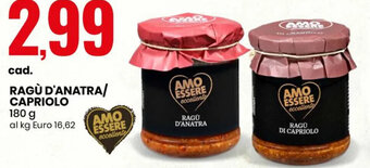 Ragù D'Anatra/ Capriolo 180 g