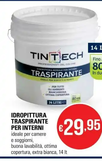 La Prealpina Tintech Idropittura Traspirante Per Interni offerta