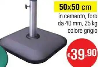 Basi Per Ombrellone 50x50 Cm In Cemento