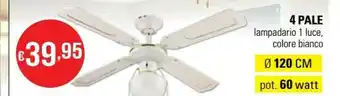 4 Pale Lampadario 1 Luce