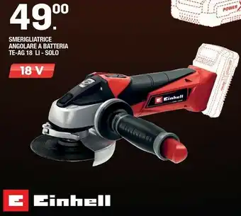 Einhell TE-AG 18/150 Li BL - Solo Smerigliatrice Angolare 8500 Giri/min 15 Cm 1,78 Kg