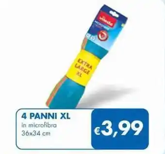 4 Panni XL in microfibra 36x34 cm