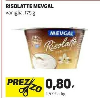 Coop Mevgal Risolatte Alla Vaniglia 175 G(ml) offerta