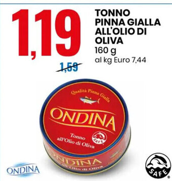 Eurospin Tonno Pinna Gialla All'Olio Di Oliva 160 g offerta