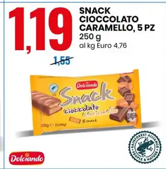 Eurospin Dolciando Snack Cioccolato Caramello, 5 Pz 250 g offerta
