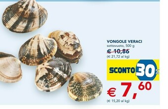 Esselunga Vongole offerta