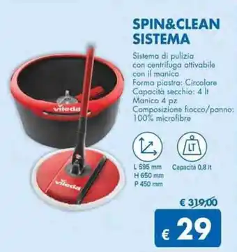MD Discount Vileda Spin&Clean Sistema offerta