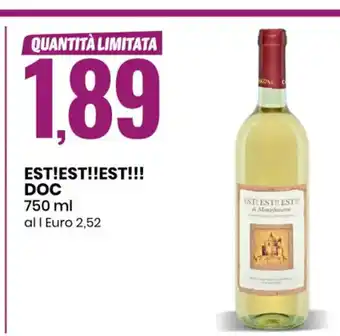 Eurospin Est!Est!Est!!! DOC 750 ml offerta