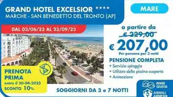 MD Discount Grand Hotel Excelsior Marche - San Benedetto Del Tronto (AP) offerta