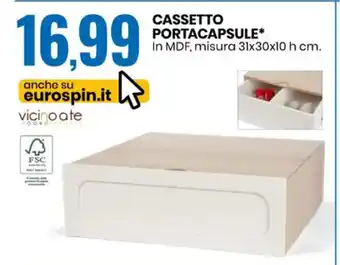 Cassetto Portacapsule 31x30x10 h cm.