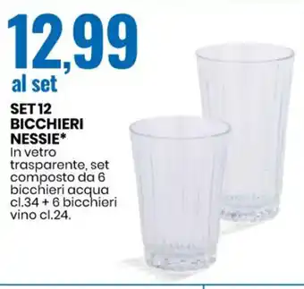Set 12 Bicchieri Nessie 24 cl .