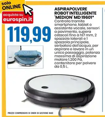 Aspirapolvere Robot Intelligente Medion MD 19601 0,5 L