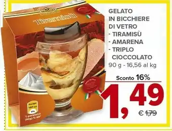Todis Gelato In Bicchiere Di Vetro Tiramisu offerta