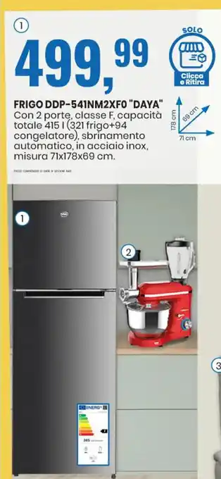 Eurospin Frigo DDP - 541NM2XFO "DAYA" 71x78x69 cm offerta