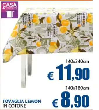 Casa & Co Casa & Textiles Tovaglia Lemon 140x240cm offerta