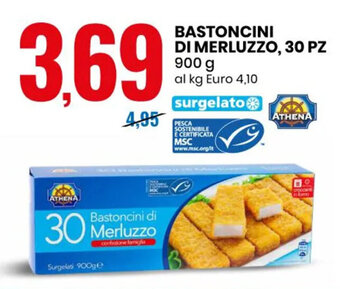 Eurospin Bastoncini Di Merluzzo 30 pz 900 g offerta