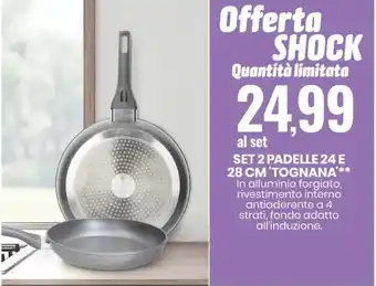Eurospin Set 2 Padelle 24 e 28 cm Tognana offerta