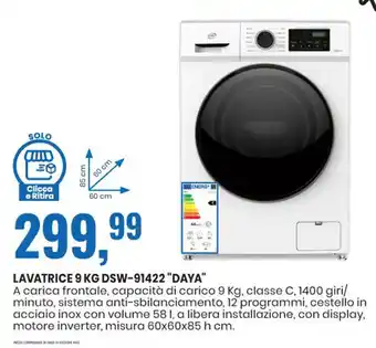 Daya Lavatrice 9 kg DSW 91422