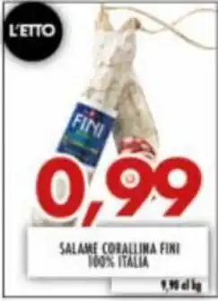 Salame Corallina Fini 100% Italia