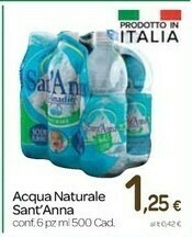 Carrefour Sant'anna Acqua Minerale Naturale offerta